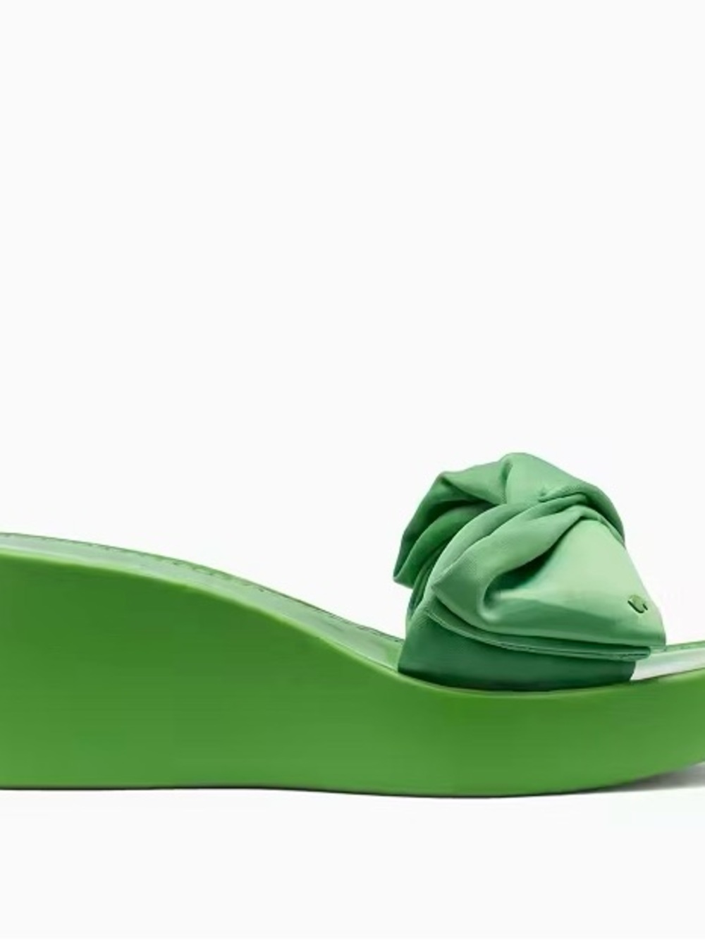 KATE SPADE 8.5 Bikini Platform Green Wedge Slide Sandals